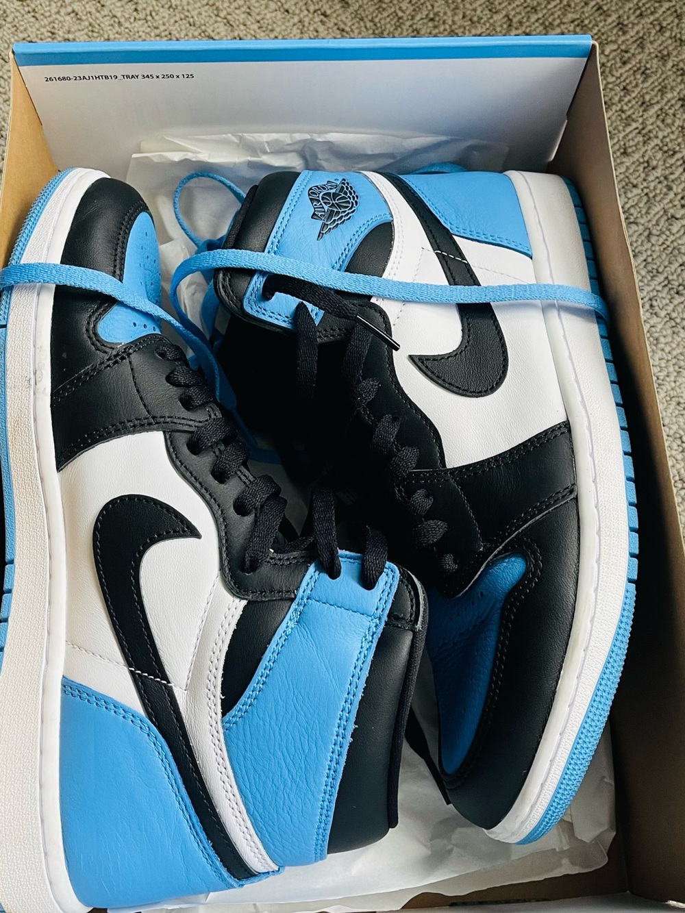 Nike Air Jordan 1 High OG Blue Gale Black White Men’s Size 11